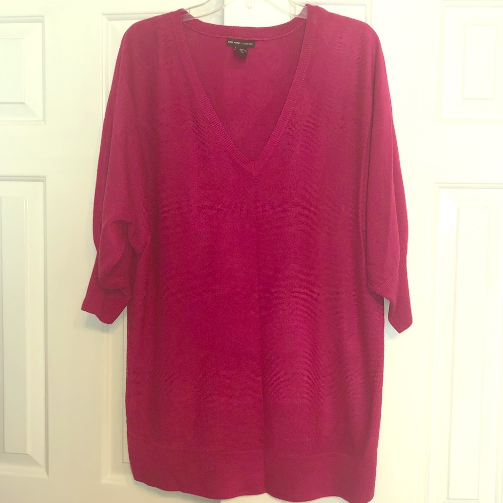 New York & Company Quarter Sleeve Tunic Blouse